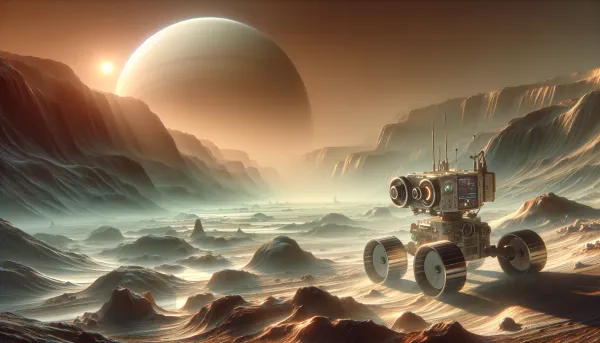 AI Rover exploring a planet